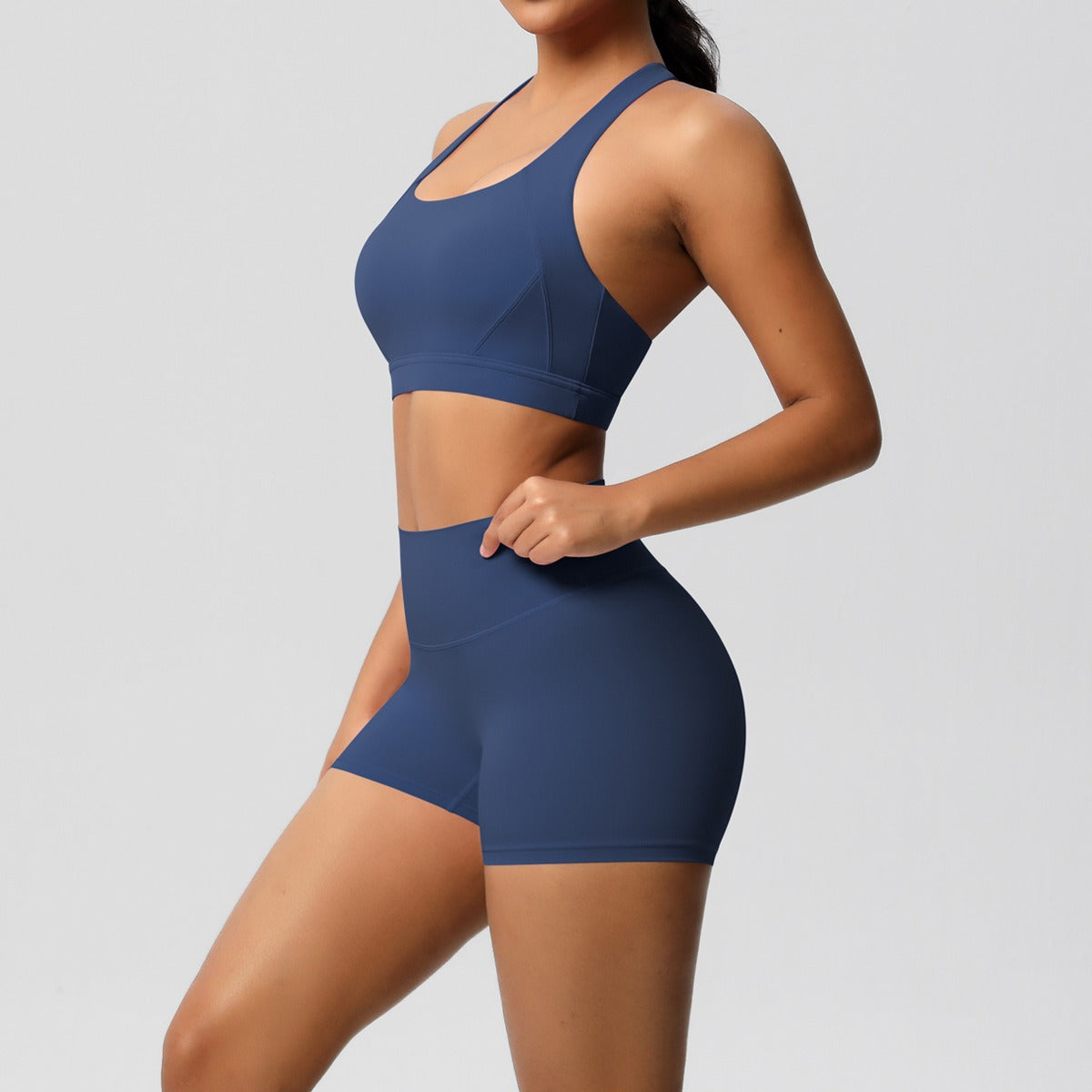Women’s Tight Yoga Sports Tank & Shorts Set