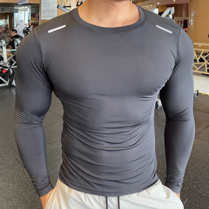 Men's Quick Dry Slim Fit Long Sleeve Workout T-Shirt