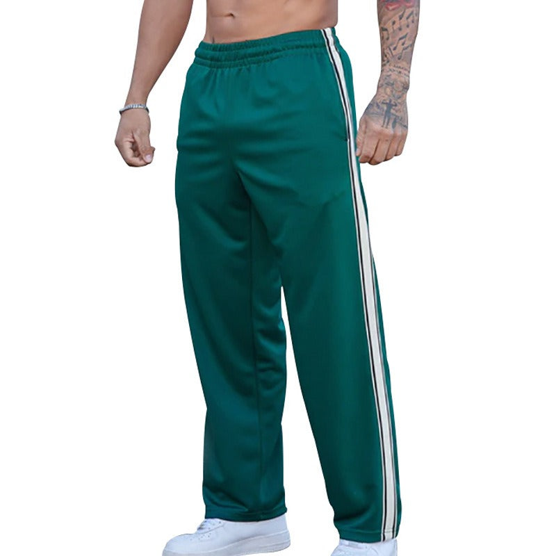 Men's Wide Leg Sports Straight Casual Pants