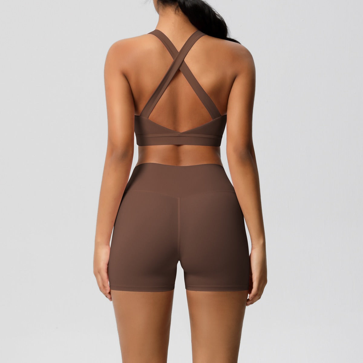 Women’s Tight Yoga Sports Tank & Shorts Set