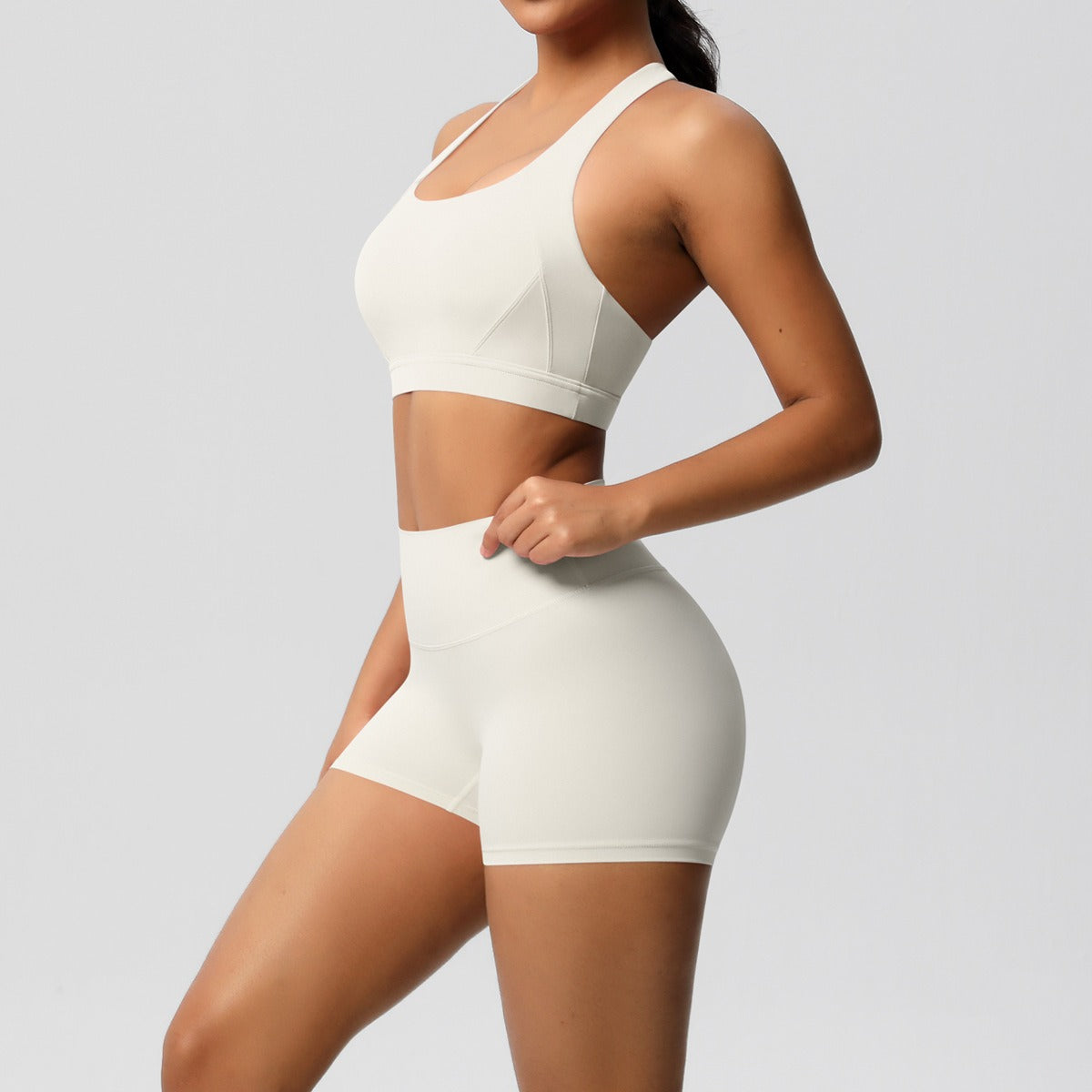 Women’s Tight Yoga Sports Tank & Shorts Set