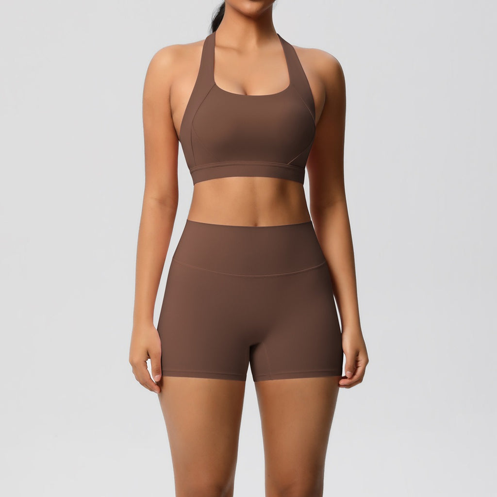 Women’s Tight Yoga Sports Tank & Shorts Set