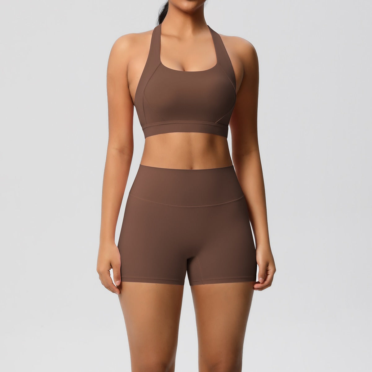 Women’s Tight Yoga Sports Tank & Shorts Set