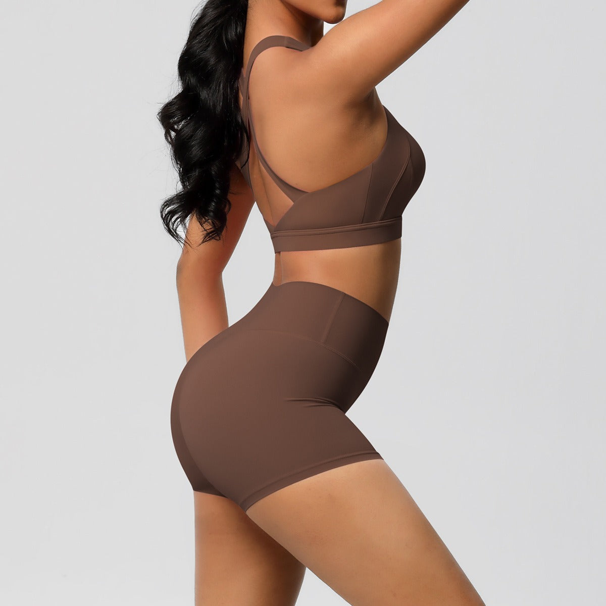 Women’s Tight Yoga Sports Tank & Shorts Set