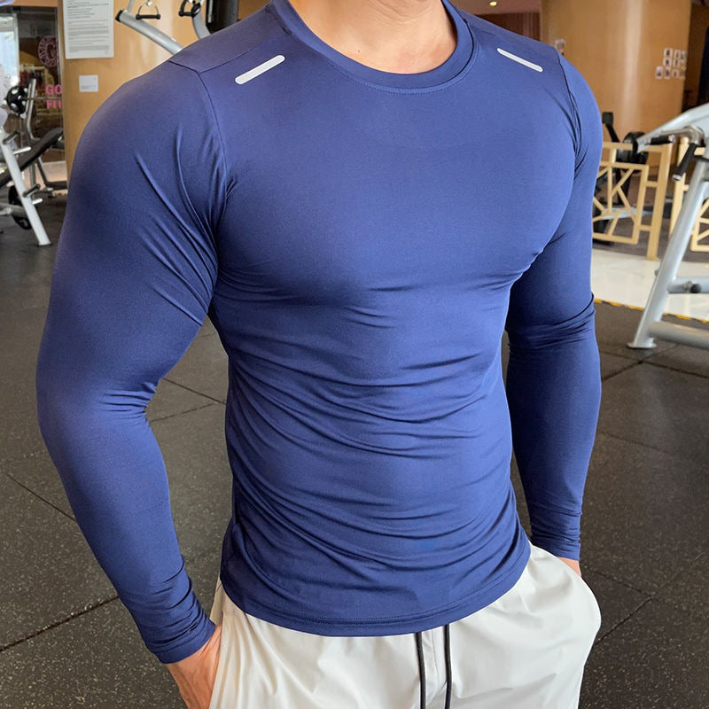 Men's Quick Dry Slim Fit Long Sleeve Workout T-Shirt